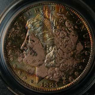 1881 S Morgan Dollar PCGS MS65 Truly Amazing Toning  