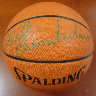 Wilt Chamberlain Autographed Official Leather NBA Basketball PSA/DNA 