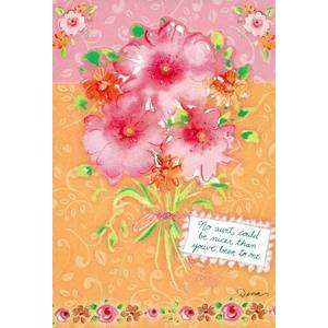   Greeting Card Pink Bouquet No Aunt Could Be Nicer 