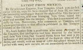 Newspaper Black Hawk Indian War Cherokee Santa Anna1832  