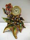 New Jay Strongwater Mini Bee & Flowers on Clock  