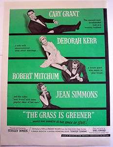 1960 MOVIE PROMO AD The Grass Is Greener CARY GRANT Robert Mitchum 