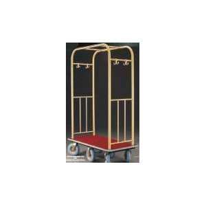   Satin Brass High Roller Six Wheel Bellman Cart: Office Products