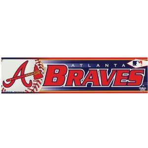  Atlanta Braves   Logo & Name Bumper Sticker MLB Pro 