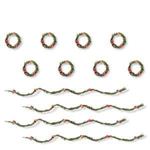    Village Accessories, Autumn Wreaths and Garland