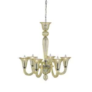   9152 Giustina 6 Light Chandelier in Gold 9152