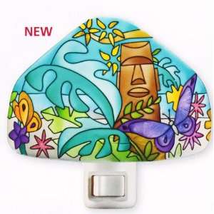 Maui Wowee!!   Hand Painted Stained Glass Tiffany Style 