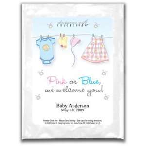  Shower Favors Hot Cocoa Pink and Blue Clothes Line: Personalized Hot 