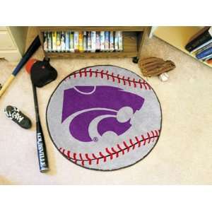 Kansas State University Round Baseball Mat (29) Sports 