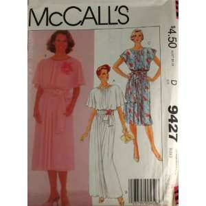 McCalls 9427 Pattern Misses Dress, Tie Belt, Slip and Scarf Size G 20 