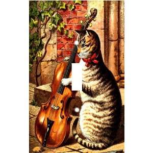  Cat with Violin Decorative Switchplate Cover
