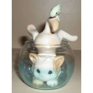  Precious Moments Cat in Fishbowl Figure