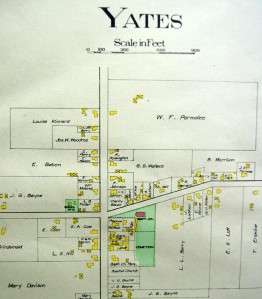   NEW YORK VILLAGE STREET PLAN PLAT MAP 1913 FANCHER MURRAY YATES  