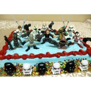 Star Wars 20 Piece Birthday Cake Topper Featuring 10 Random Star Wars 