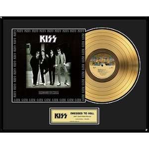  KISS Dressed To Kill framed gold record 