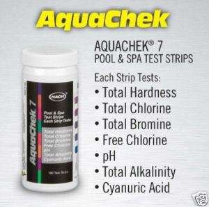 AQUACHEK 7 WAY TEST STRIPS POOL SPA 100 CT. FREE SHIP  