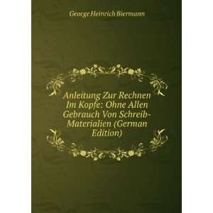   (German Edition) (9785874877231) George Heinrich Biermann Books