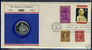 US 200TH ANNIVERSARY OF THE US PRESIDENCY COIN FDC  