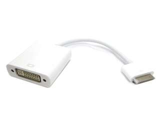 The iPad Dock Connector to DVI Adapter connects to your iPad or iPad 