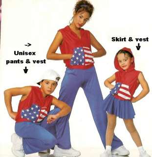 YANKEE DOODLE Vest & Skirt Version Tap Baton Dance Costume Adult L 