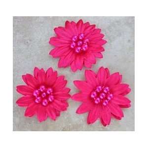   Red Beaded Daisy Fabric Flowers Appliques A64: Arts, Crafts & Sewing