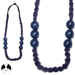 LONG NECKLACE WOOD 100 CM DARK BLUE BLE FONC/MONTA/SAPHI NECKLACE LONG 