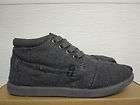 toms youth charcoal wool botas bnib size y12 y6 $