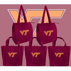  Virginia Tech NCAA Logo Grocery Bags: Sports & Outdoors