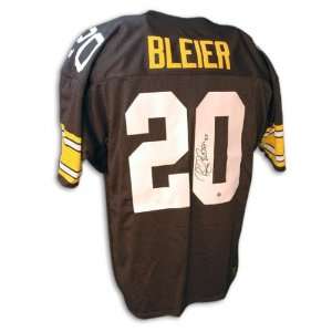  Rocky Bleier Autographed Black Throwback Jersey: Sports 