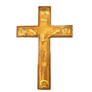  Mahogany & Olive Wood Crucifix. 