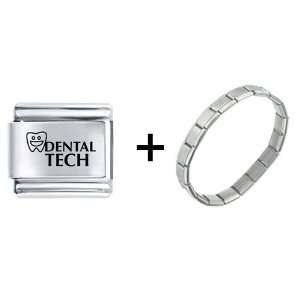  Smile Tooth Dental Tech Italian Charm Bracelet Pugster 