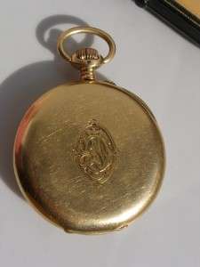 RRR! Antique Belgium Royal Court 18k Gold pocket watch by Grottendieck 