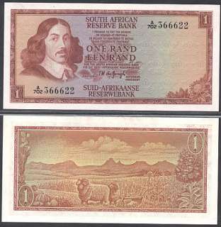SOUTH AFRICA   1 RAND 1967 UNC   P 109b Sign. 5  