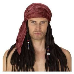    Deluxe Pirate Scarf with attached Wig / Dreads Toys & Games