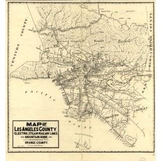 1912 map of Los Angeles Orange County California