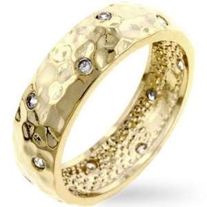  WOMENS RINGS GOLD PLATED W/CLEAR CZ: Jewelry