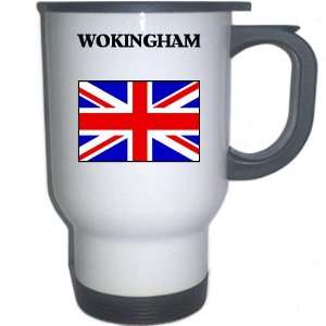  UK/England   WOKINGHAM White Stainless Steel Mug 