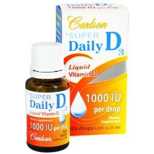  Carlson Labs   Super Daily D3 Liquid Vitamin D 365 Drops 