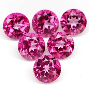 48Ct.Natural Gem Round IF Electric Pink Topaz  