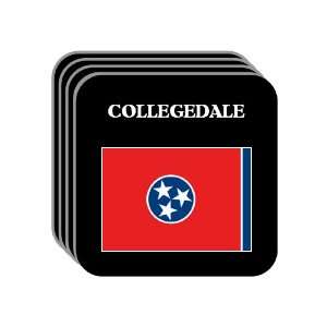  US State Flag   COLLEGEDALE, Tennessee (TN) Set of 4 Mini 