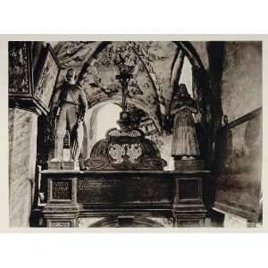  1930 Interior Altar Statue Brahe Church Visingso Sweden 