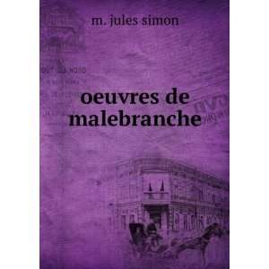  oeuvres de malebranche m. jules simon Books