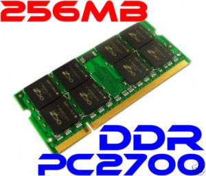 256MB Dell HP Toshiba PC2700 DDR 333 Laptop Memory RAM  