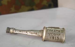 WWI 1915 ORIGINAL GERMAN ALLY SILVER GRENADE BADGE PIN  