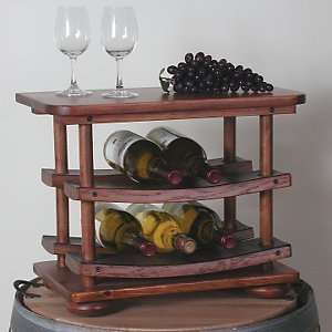  8 Bottle Barrel Stave Wine Rack: Home & Kitchen