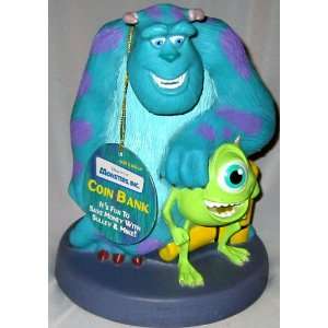  Monsters Inc. Sulley and Mike Coin Bank: Toys & Games
