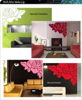 Luxury Flower Rose Vinyl Wall Stickers / Wall Decals  