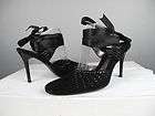 vasconte black suede studded wrap up sandals 39 8 5