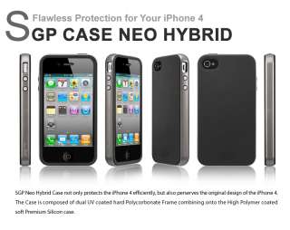 SGP iPhone 4 / 4S Case Neo Hybrid Matte Series Gun Metal