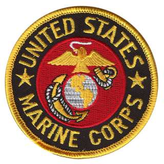 MARINE CORPS PATCH marines embroidered iron on U.S.A. boys mens 
